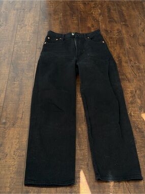 Levi's Black Rib Cage Straight Ankle Jeans